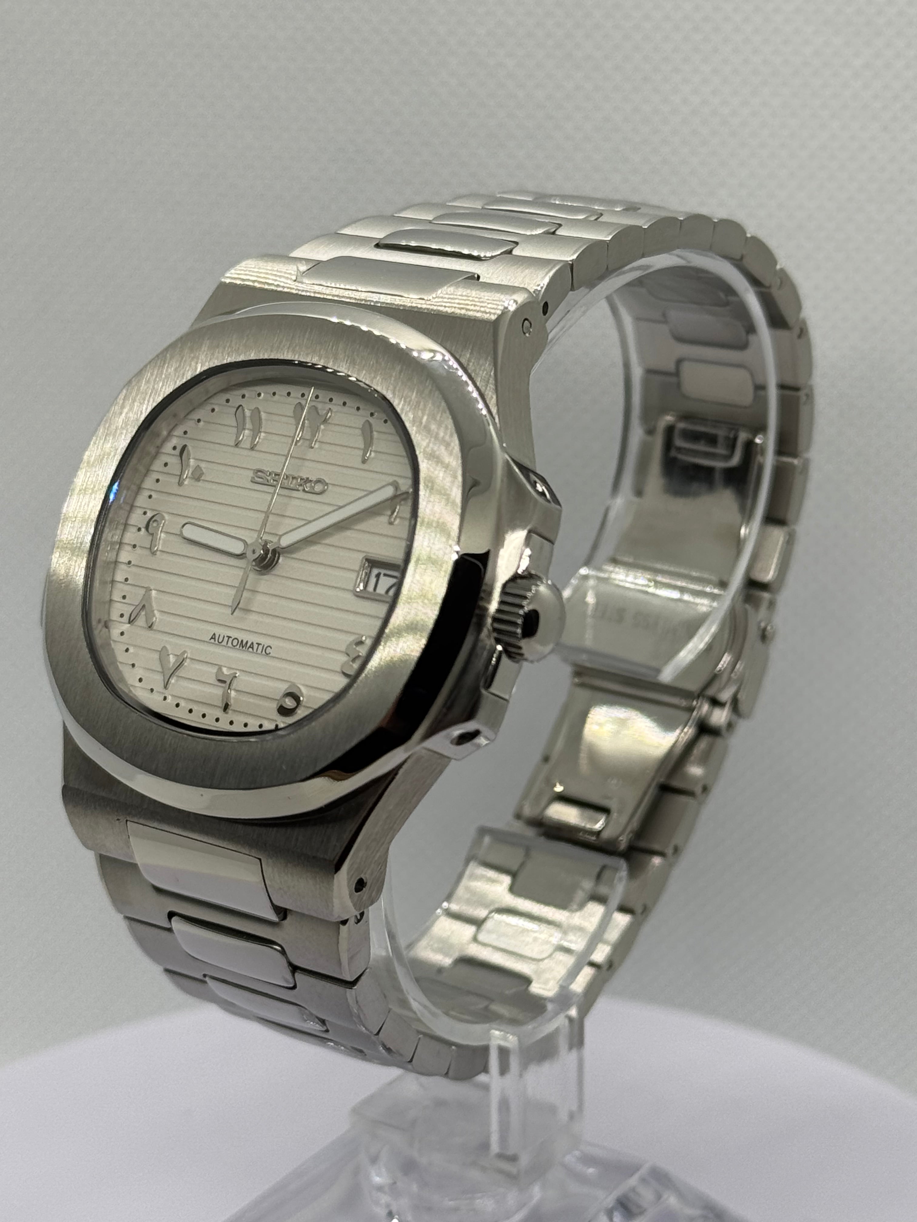 SEIKOLUS Arabic White - Time2Seiko
