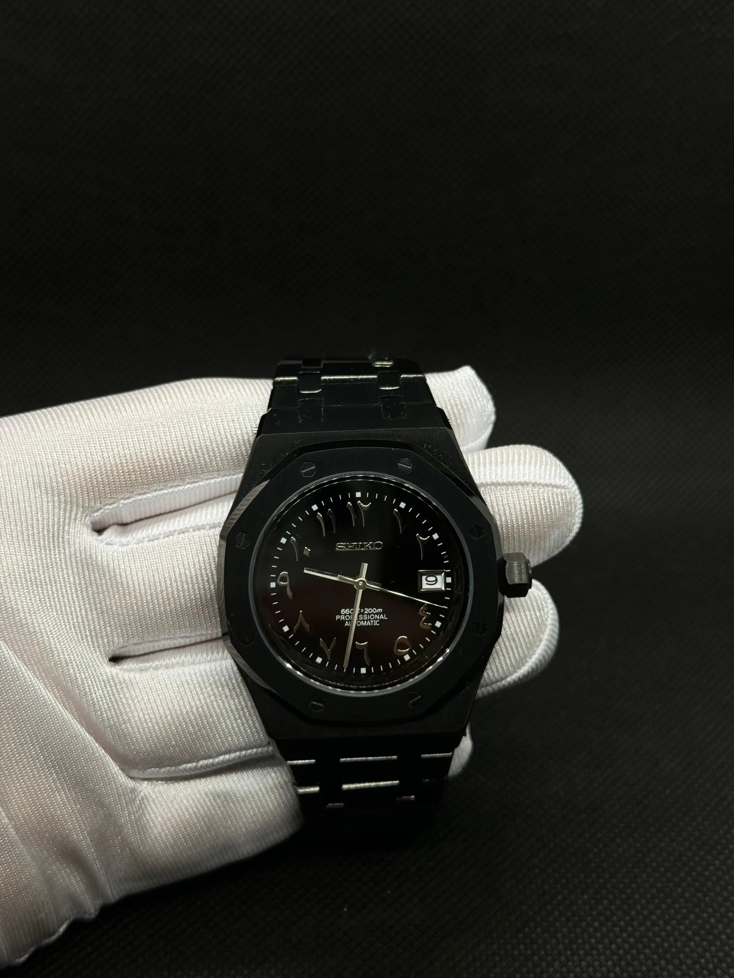 SEIKOAK full black - Montre personnalisée Time2Seiko