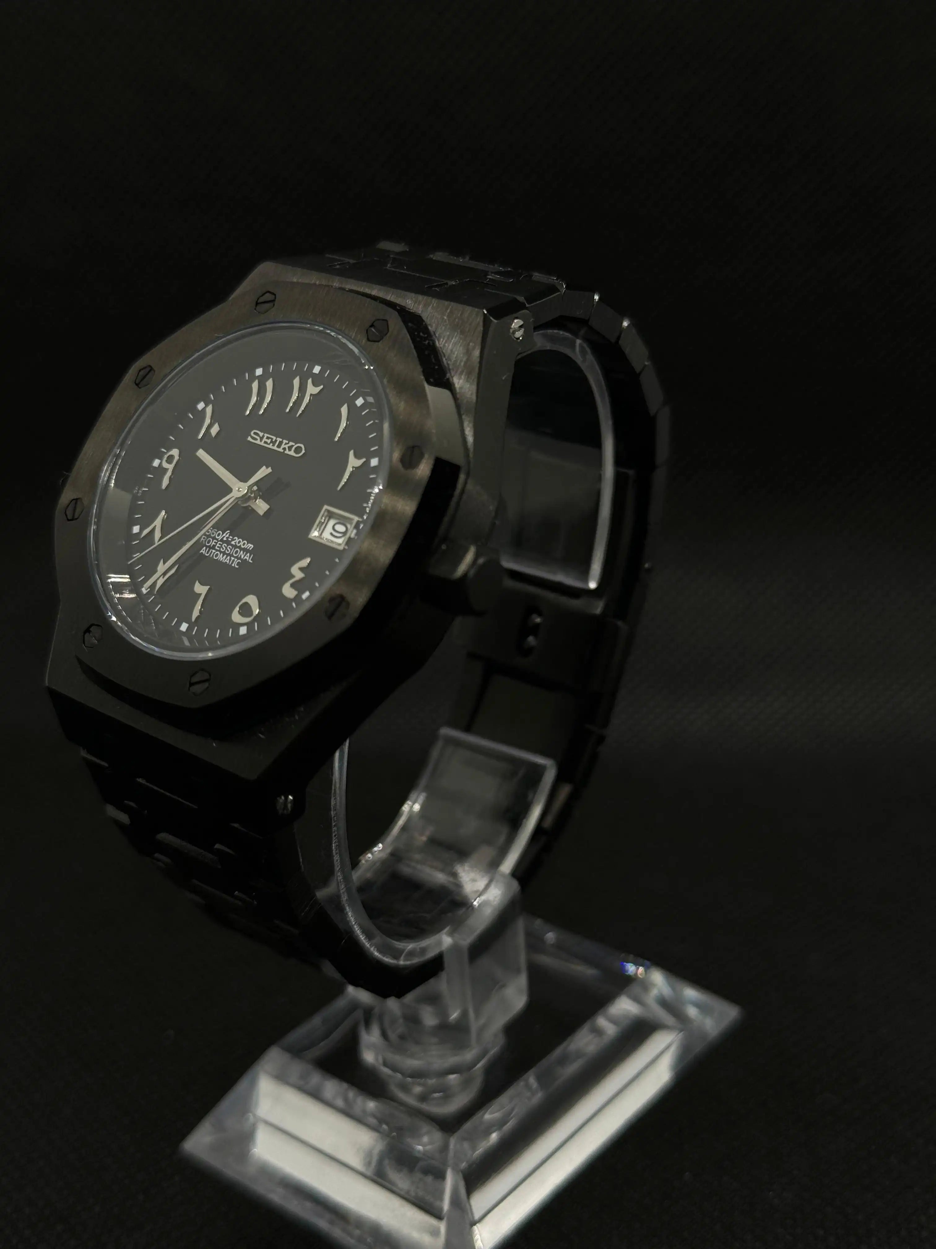 SEIKOAK full black - Montre personnalisée Time2Seiko