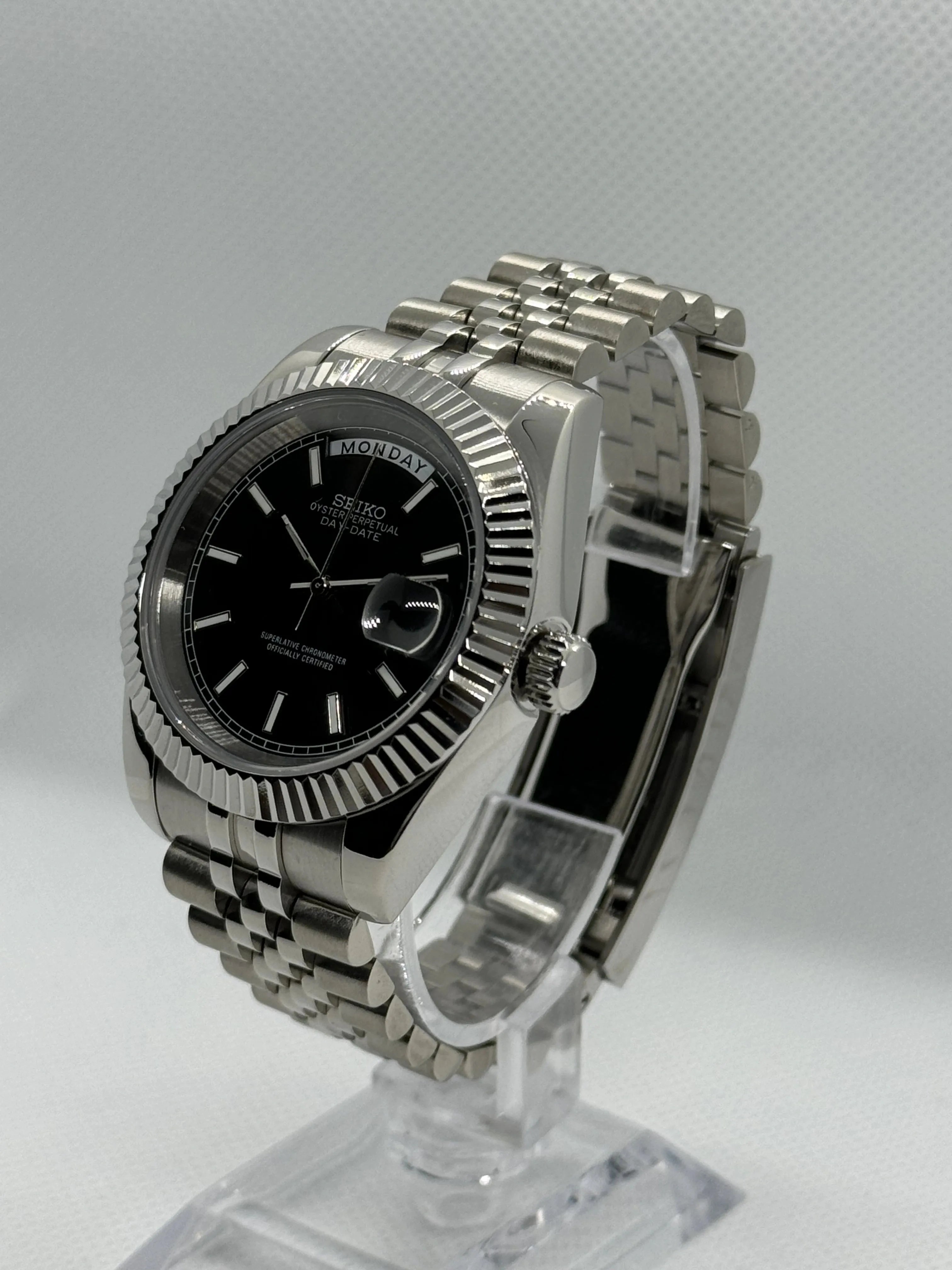 SEIKODATE black - Montre personnalisée Time2Seiko