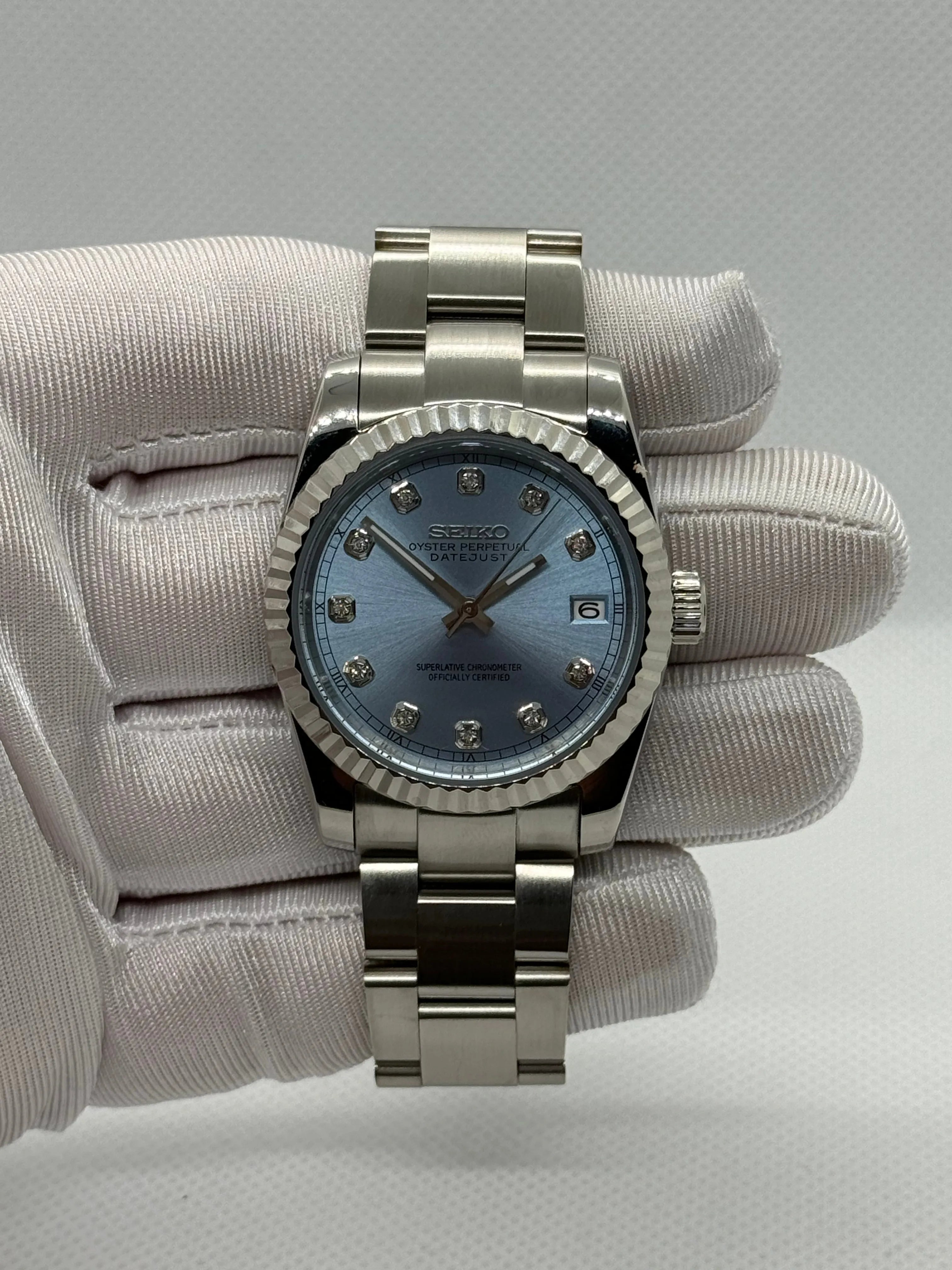 SEIKOJUST blue diamond - Montre personnalisée Time2Seiko