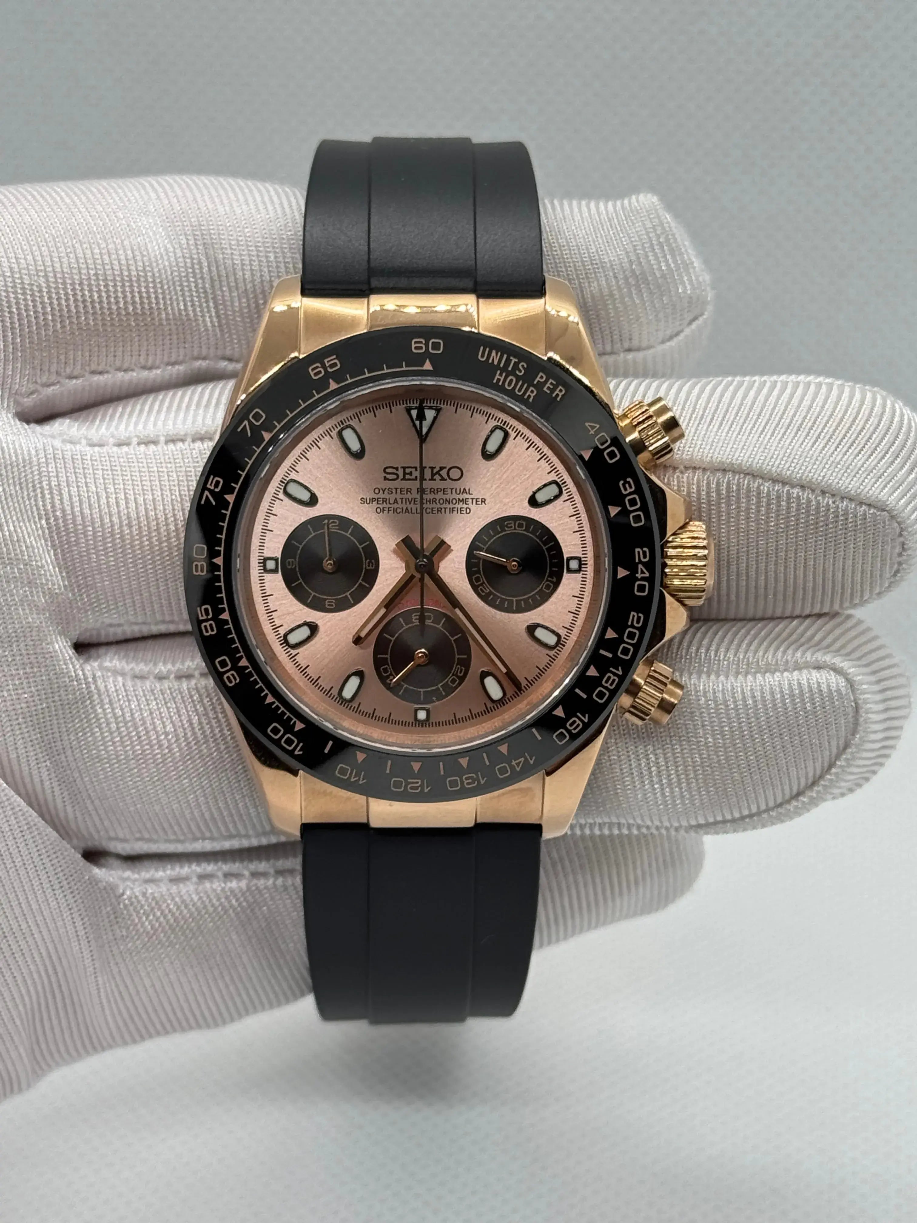 SEIKONA or rose - Montre personnalisée Time2Seiko