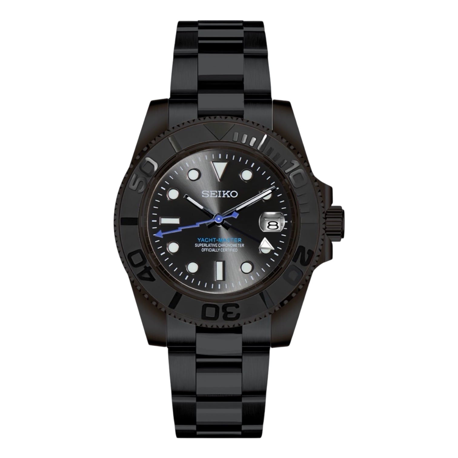 Montre Seiko Mod SEIKO GMT black edition - Time2Seiko