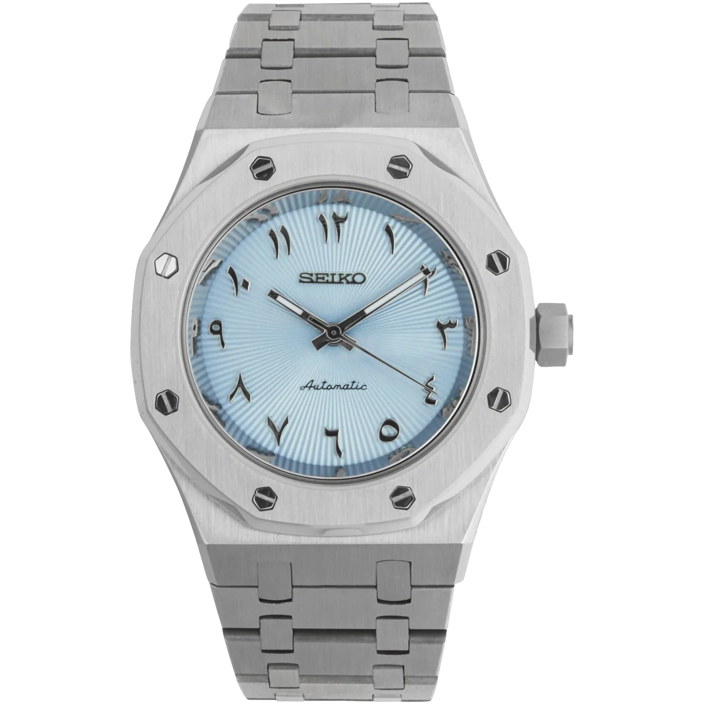 Montre Seiko Mod SEIKOAK bleu glacier arabic - Time2Seiko