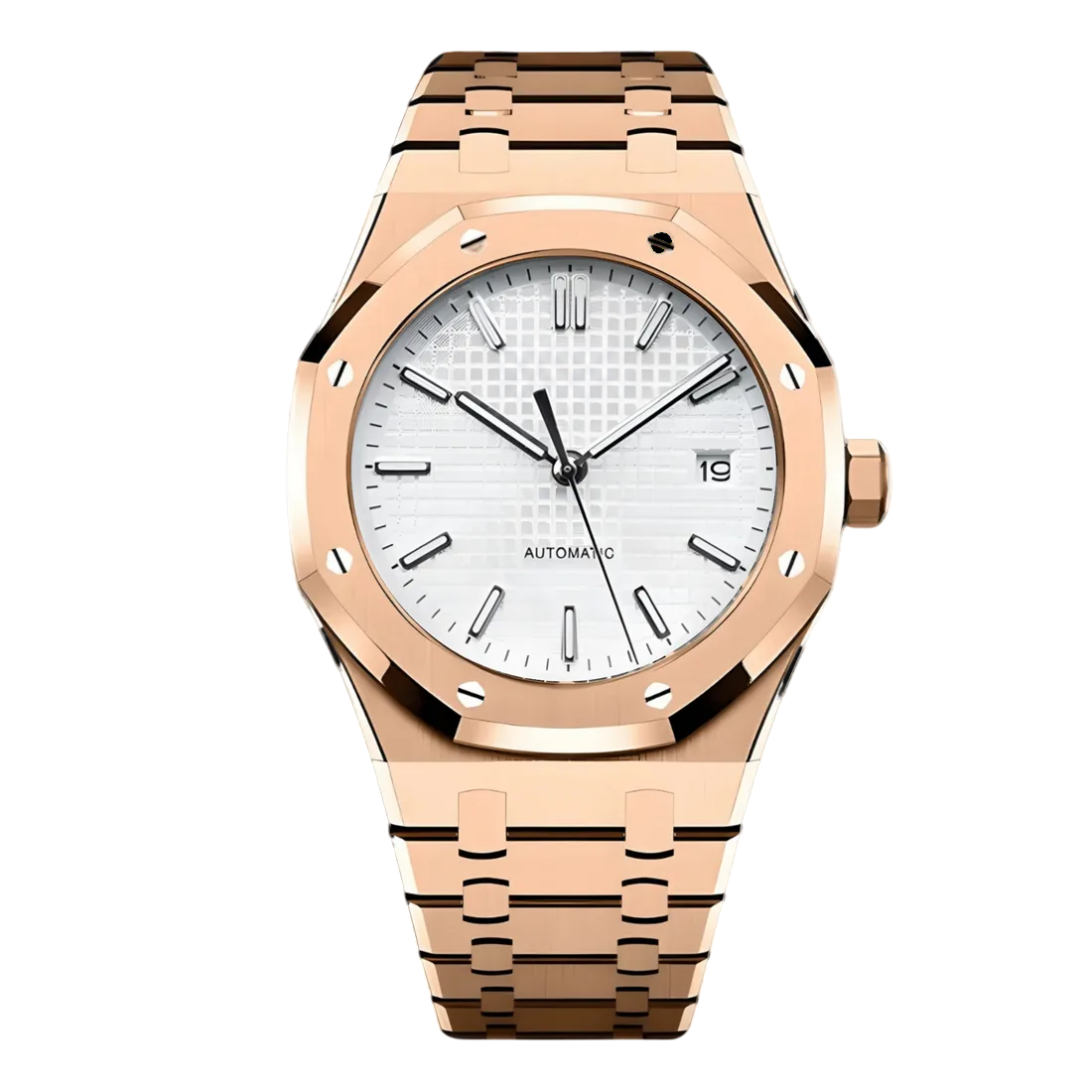 Montre Seiko mod SEIKOAK or rose, vue de face — Time2Seiko
