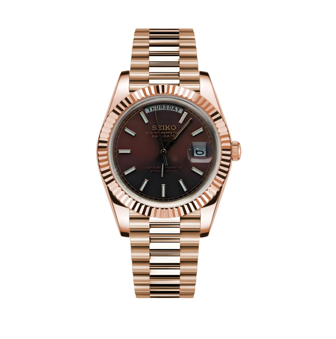 Montre Seiko Mod SEIKODATE chocolat - Time2Seiko
