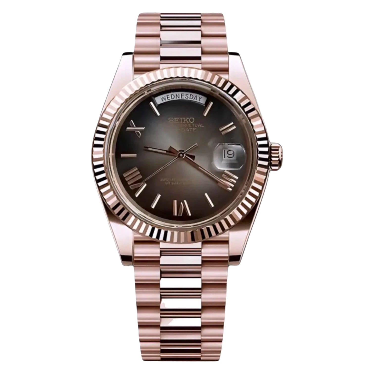 Montre Seiko Mod SEIKODATE chocolat II - Time2Seiko