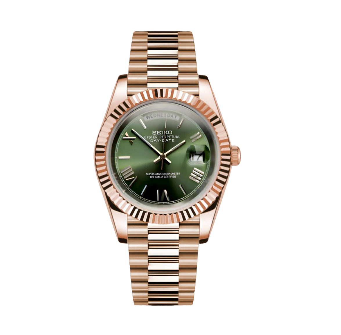 Montre Seiko Mod SEIKODATE rose olive - Time2Seiko