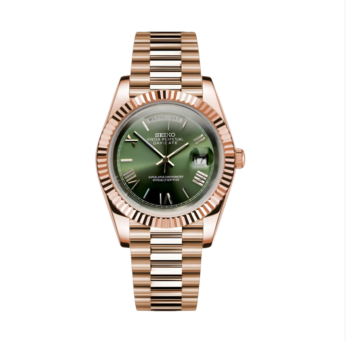 Montre Seiko Mod SEIKODATE rose olive - Time2Seiko