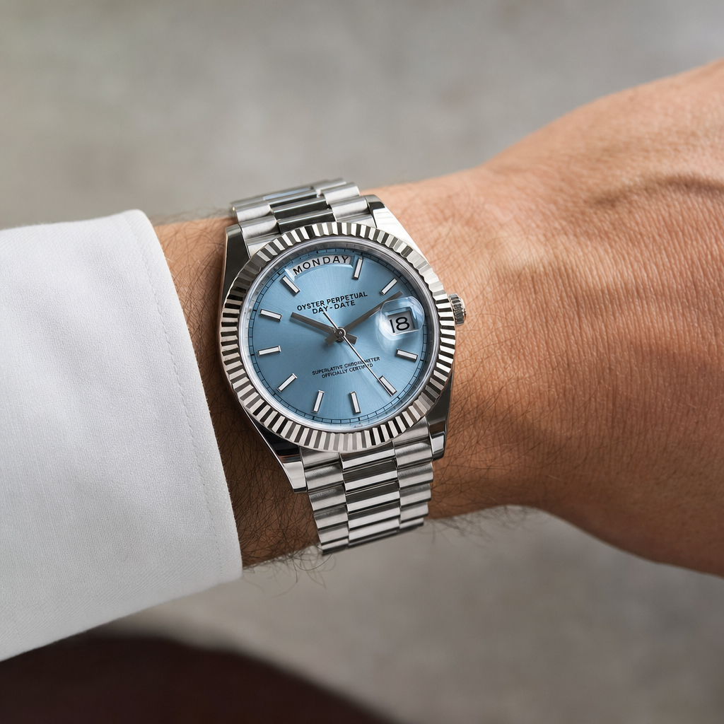 Montre Seiko mod SEIKODATE Tiffany portée au poignet — Time2Seiko