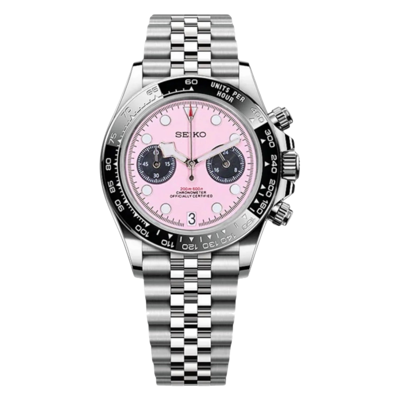 Montre Seiko Mod SEIKODOR chrono rose - Time2Seiko