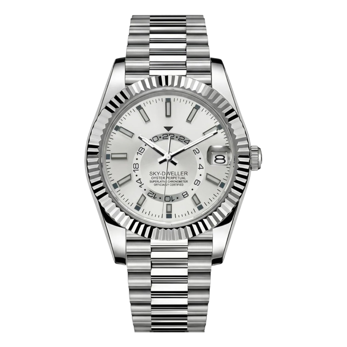 Montre Seiko mod SEIKODWELLER blanche II, sur fond blanc — Time2Seiko