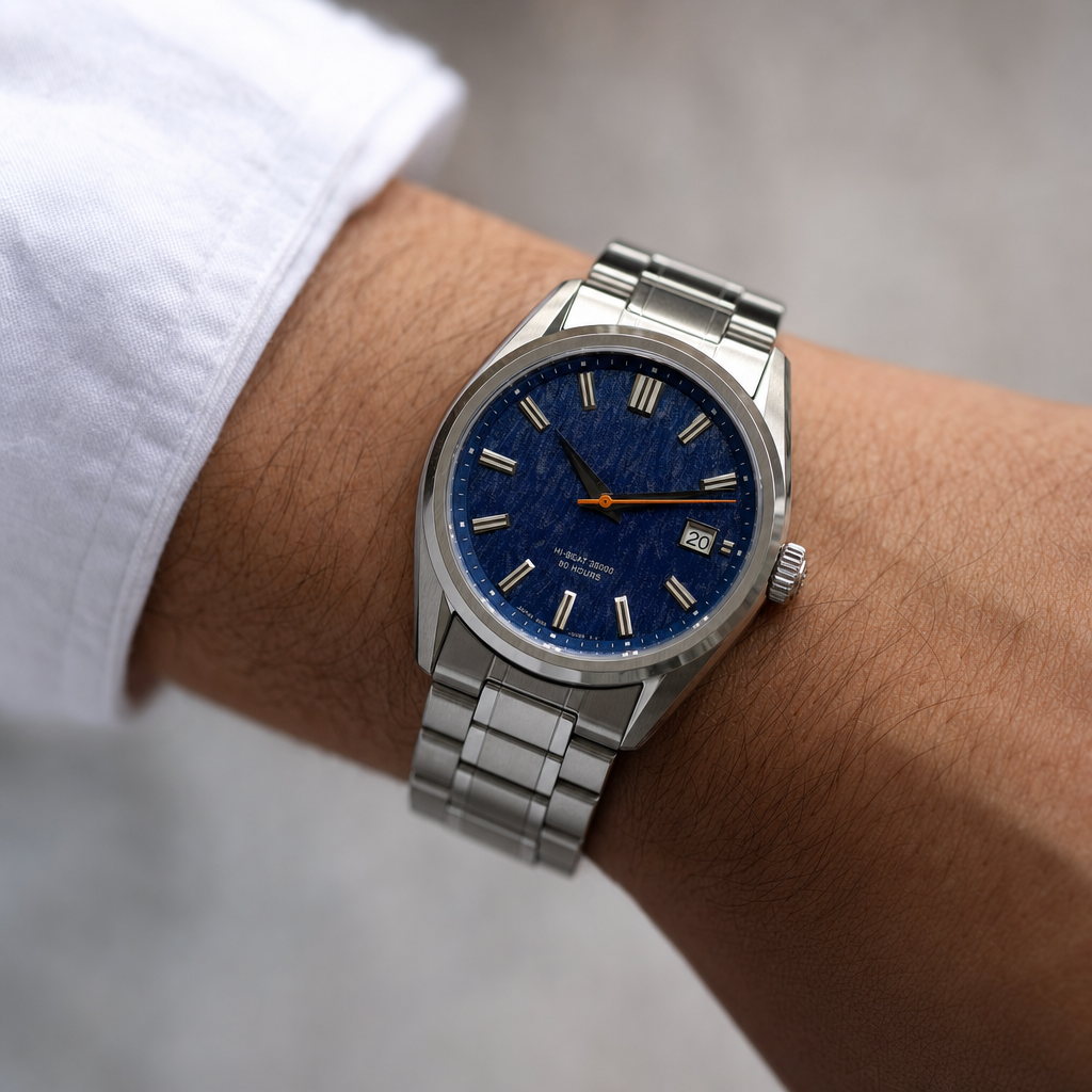 Montre Seiko mod Seikogrand portée au poignet — Time2Seiko