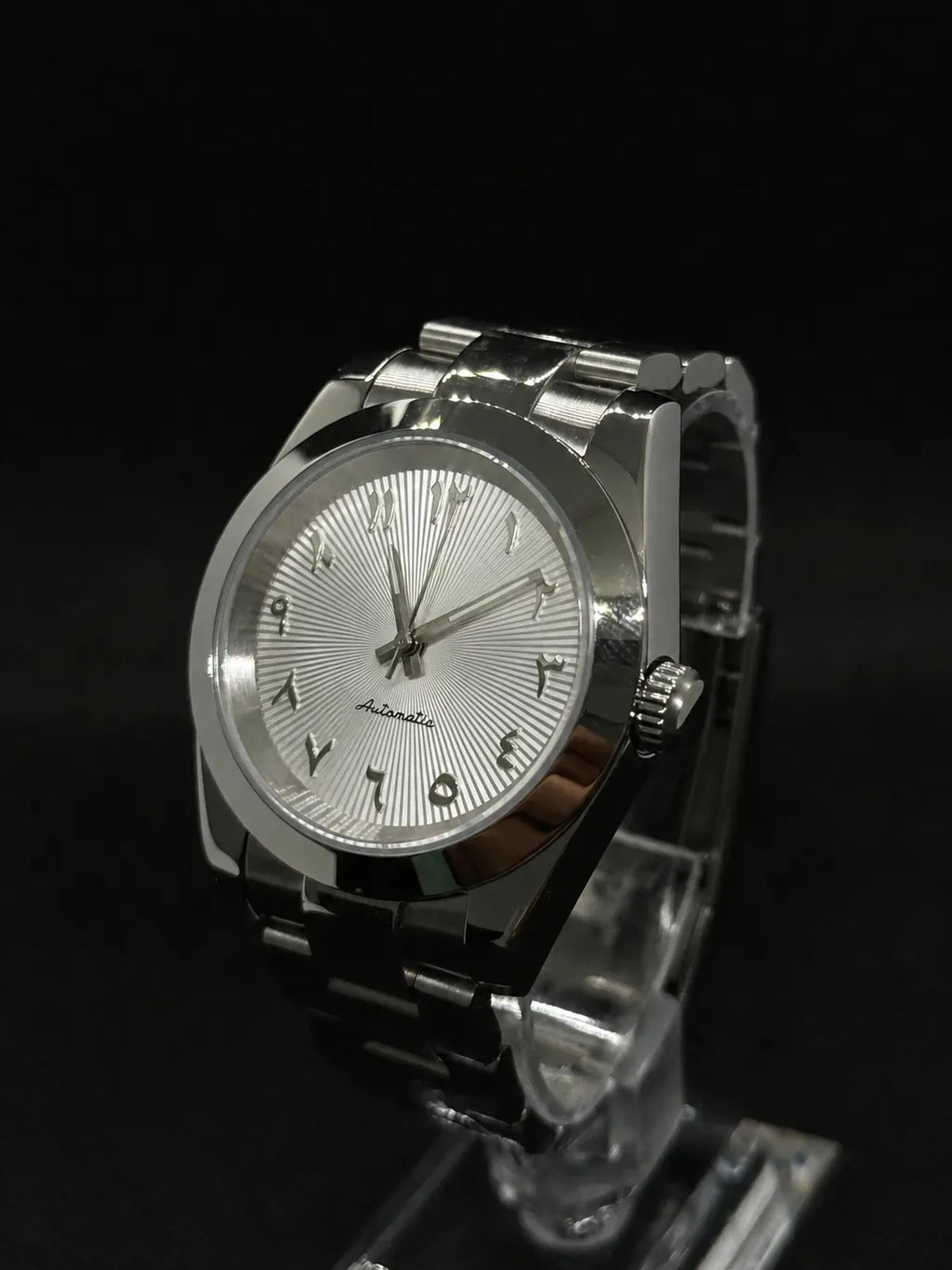 Montre Seiko mod SEIKOJUST Arabic White, vue 3 — Time2Seiko