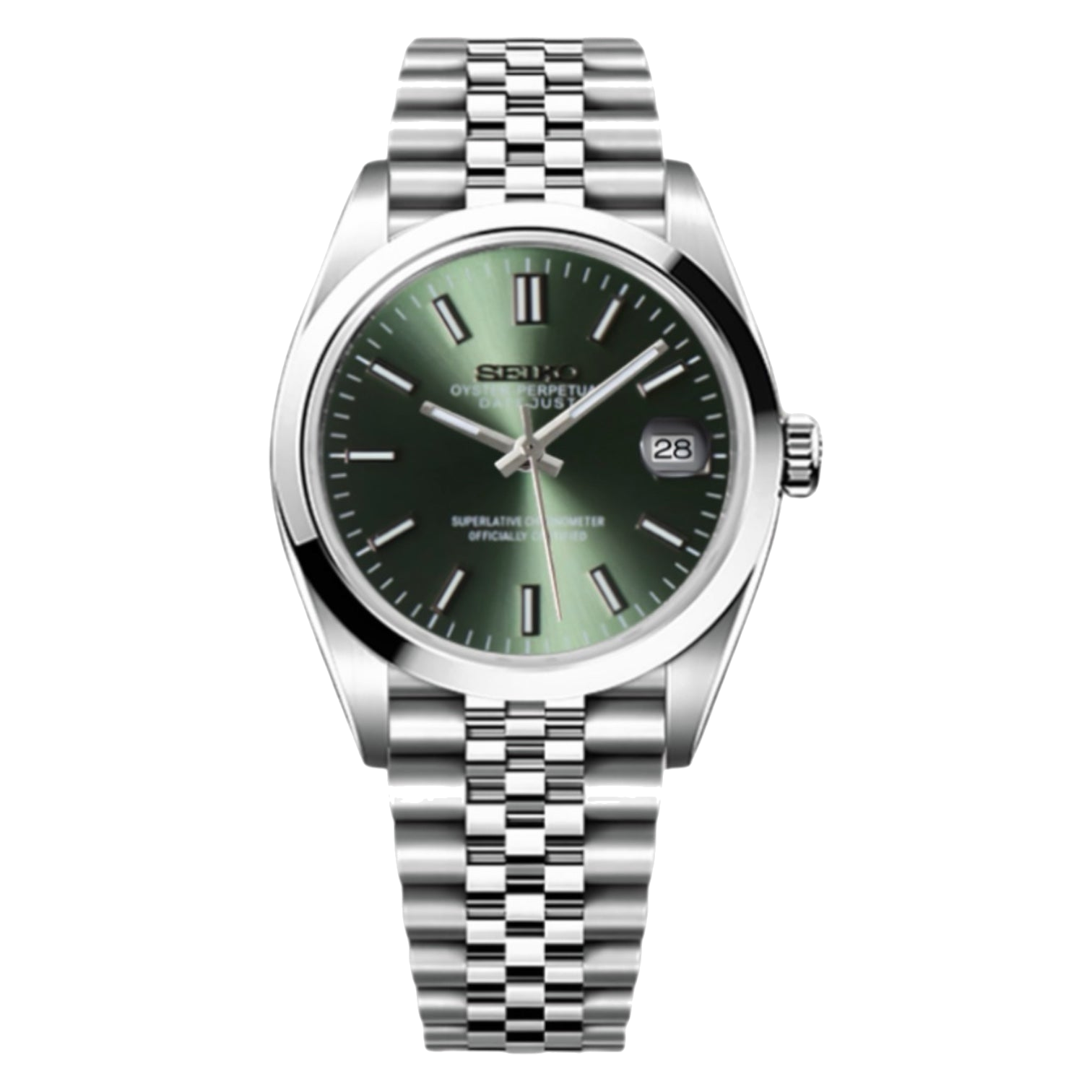 Montre Seiko Mod SEIKOJUST olive smooth - Time2Seiko