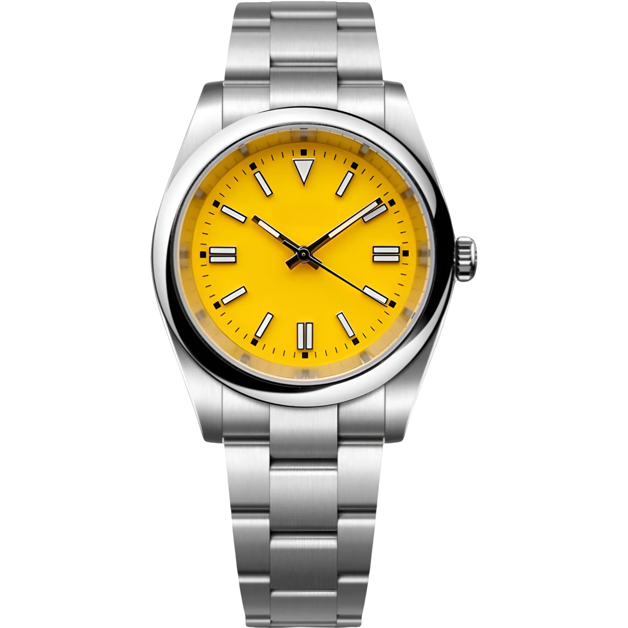 Montre Seiko mod SEIKOJUST oyster soleil, vue de face — Time2Seiko