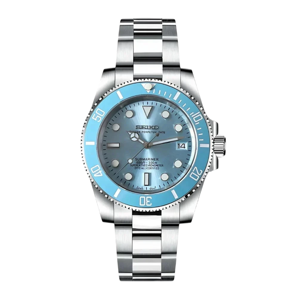 Montre Seiko Mod SEIKOMARINER bleu ciel - Time2Seiko