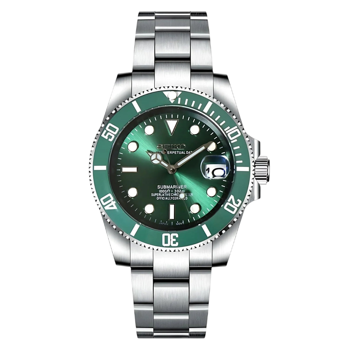 Montre Seiko Mod SEIKOMARINER verte - Time2Seiko