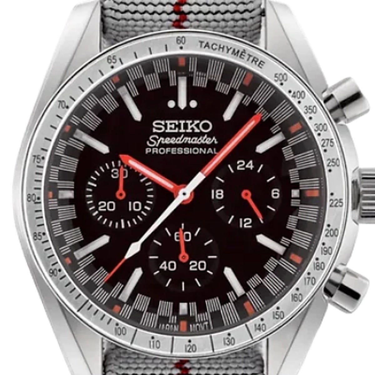 SEIKOSPEED fuji redline — macro cadran compteurs chronographe — Time2Seiko