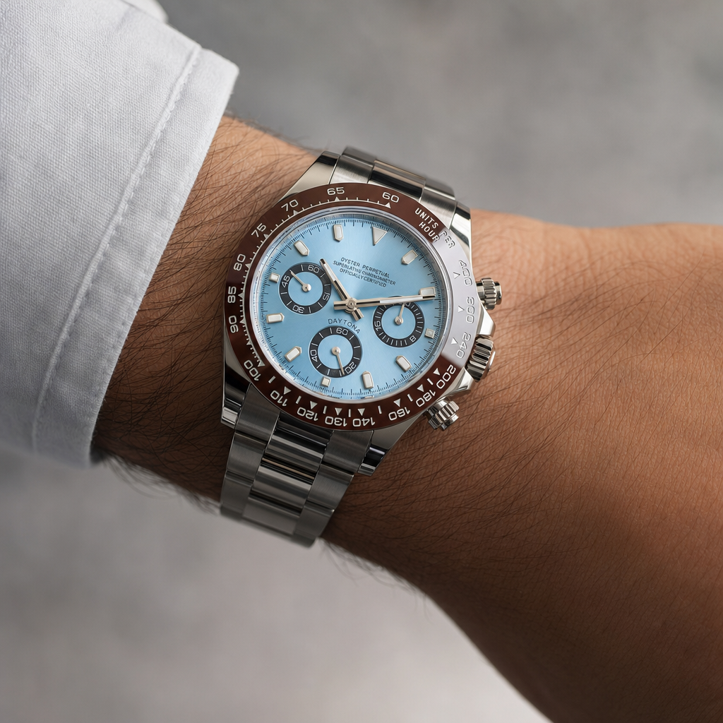 Montre Seiko mod SEIKONA platine portée au poignet — Time2Seiko