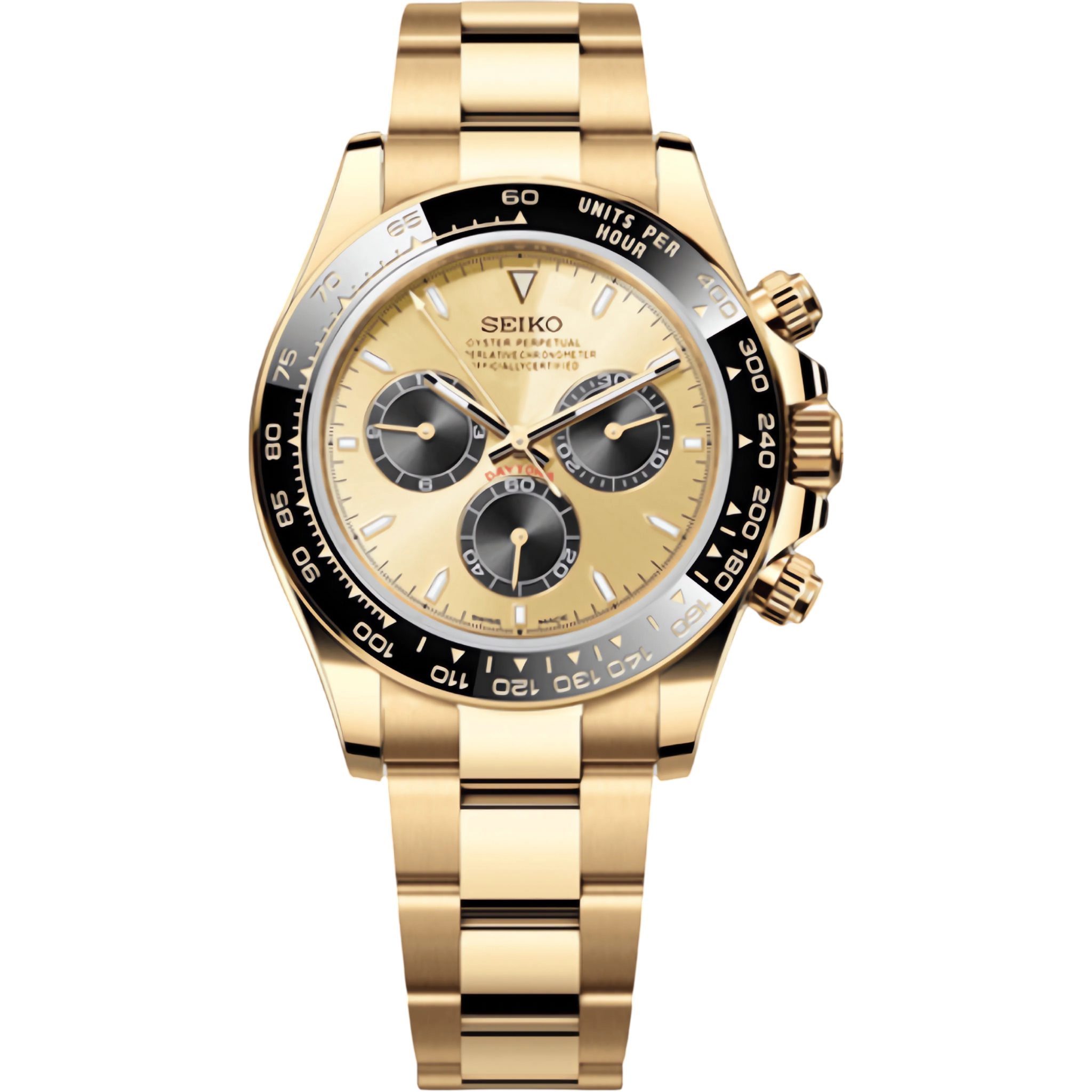 Montre Seiko Mod SEIKONA triple or - Time2Seiko