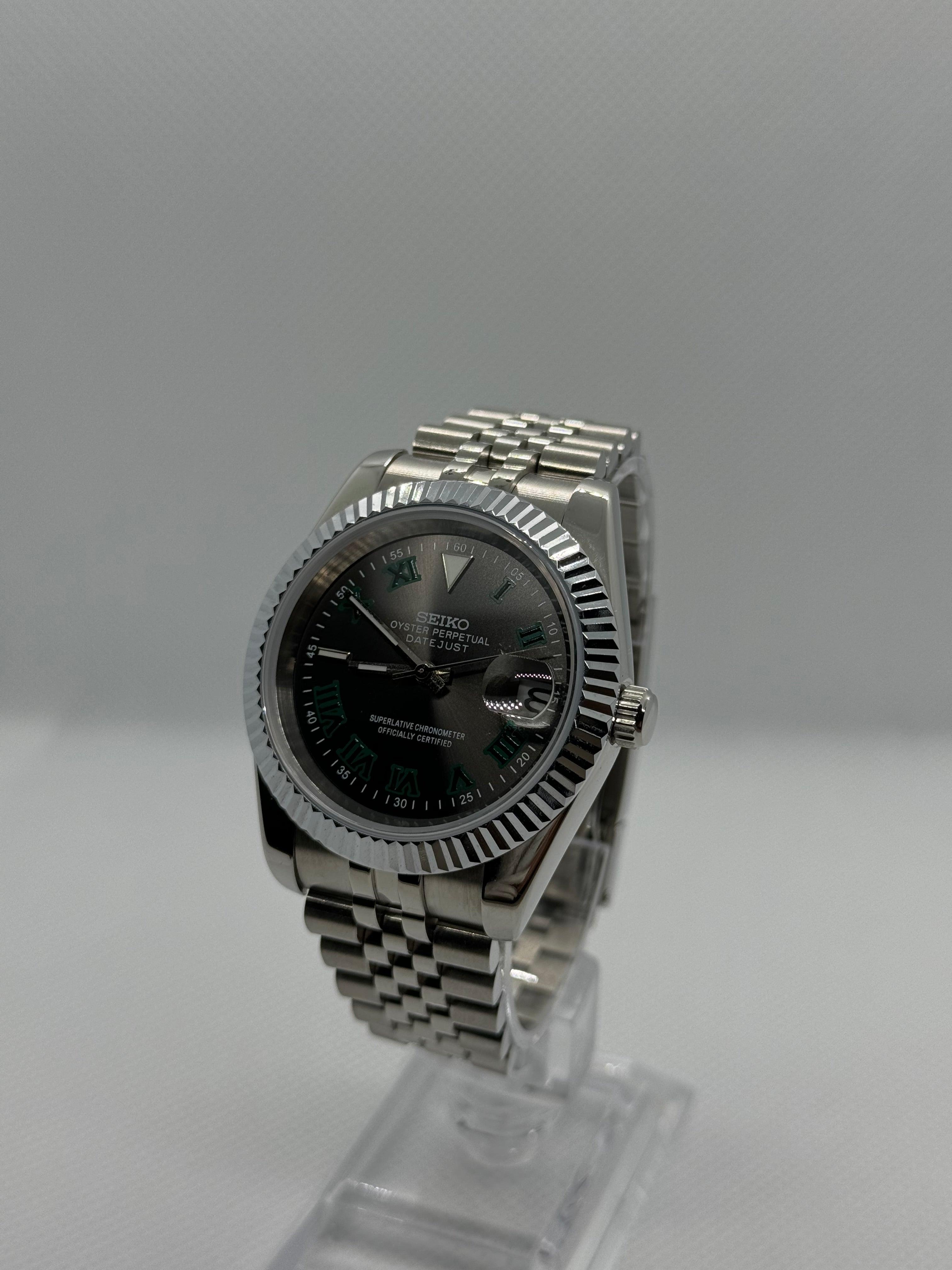 Seiko mod Datejust Wimbledon - Time2Seiko