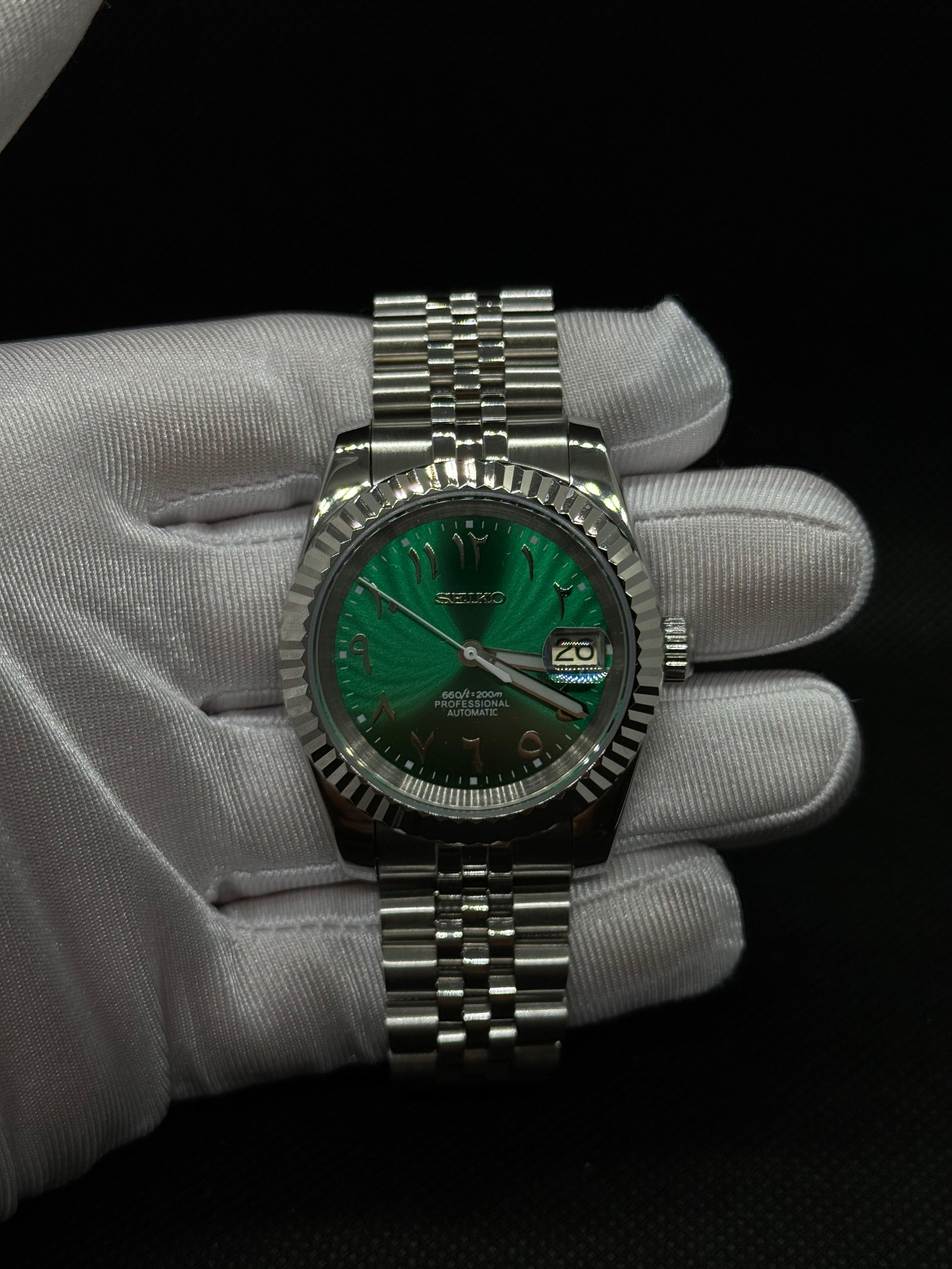 Seiko mod Arabic verte - Time2Seiko