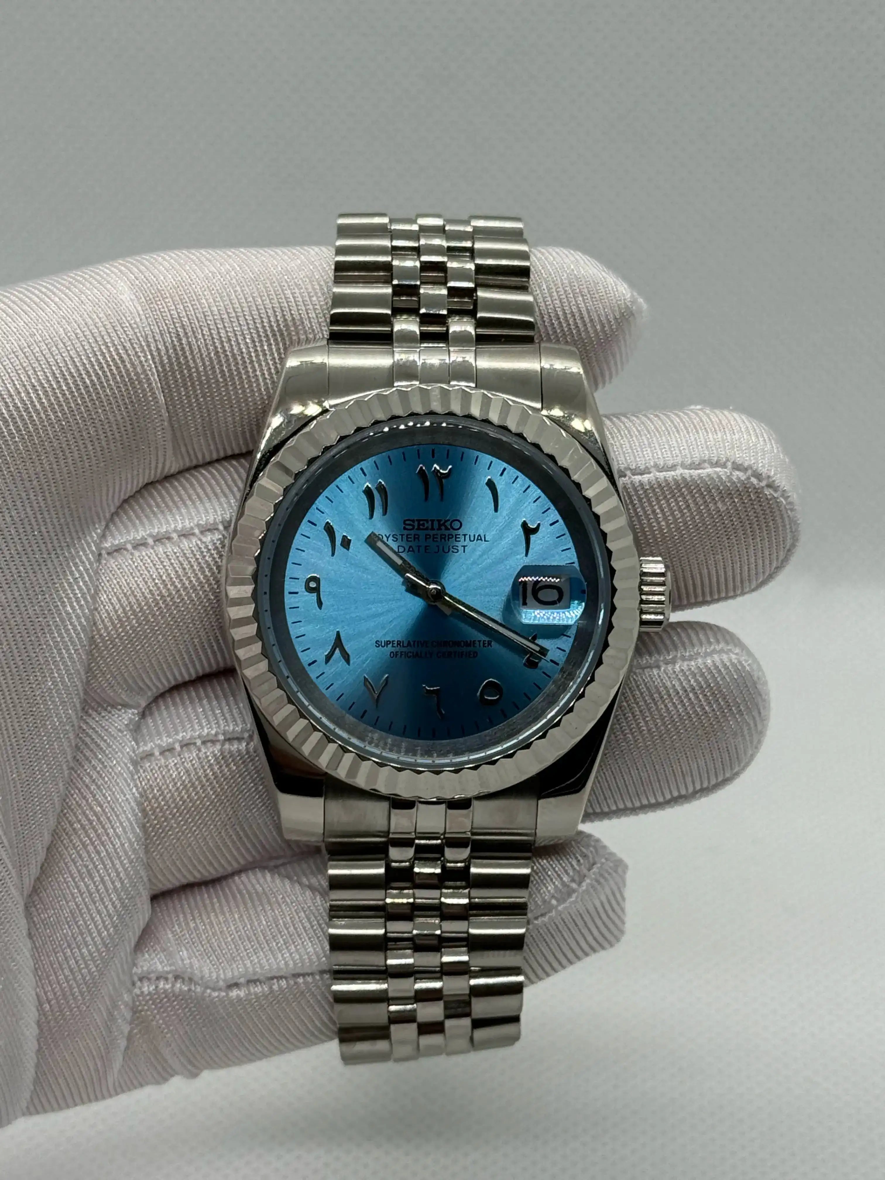 SEIKOJUST Arabic bleue - Time2Seiko
