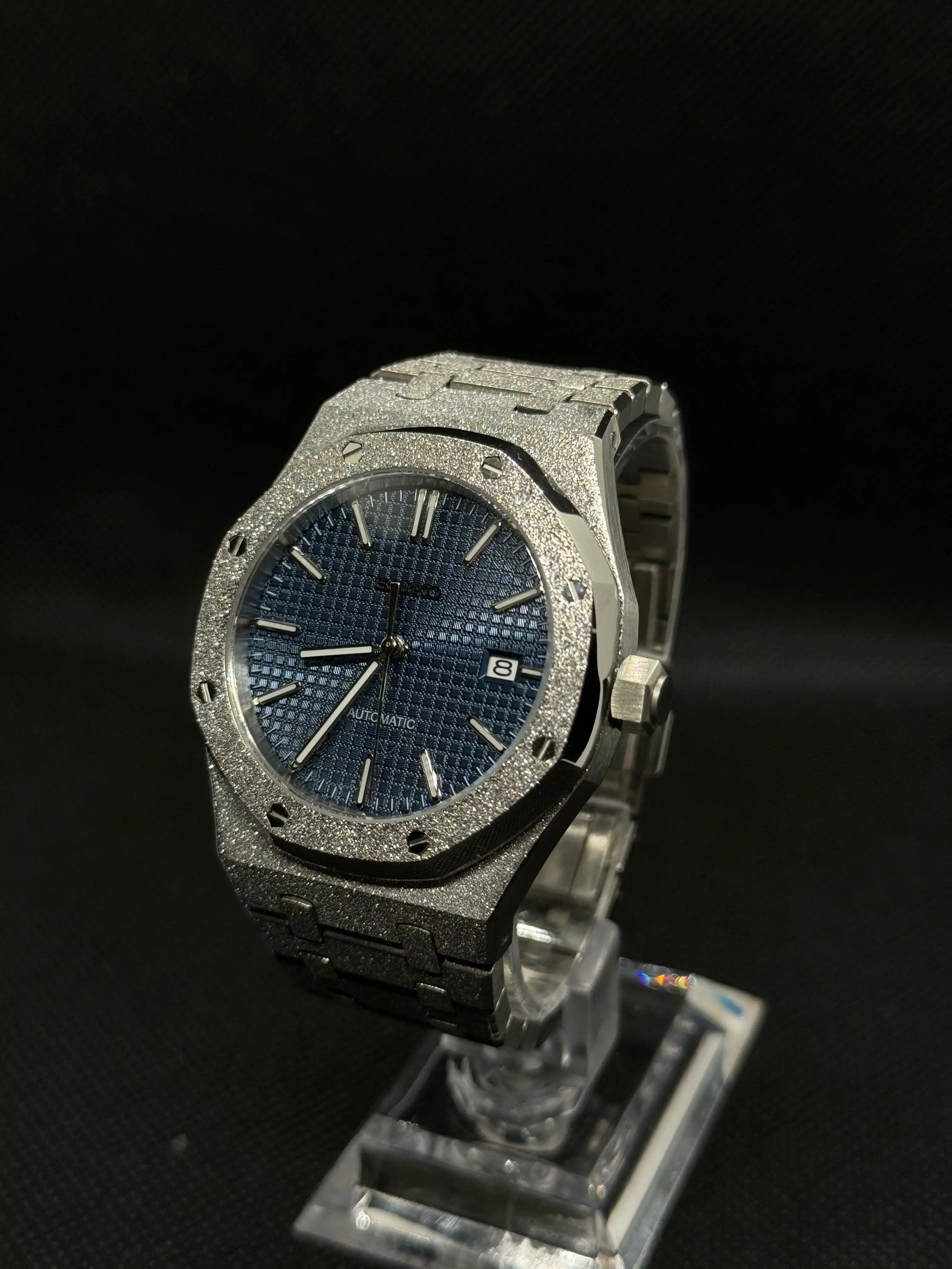 SEIKOAK brillante bleue - Montre personnalisée Time2Seiko