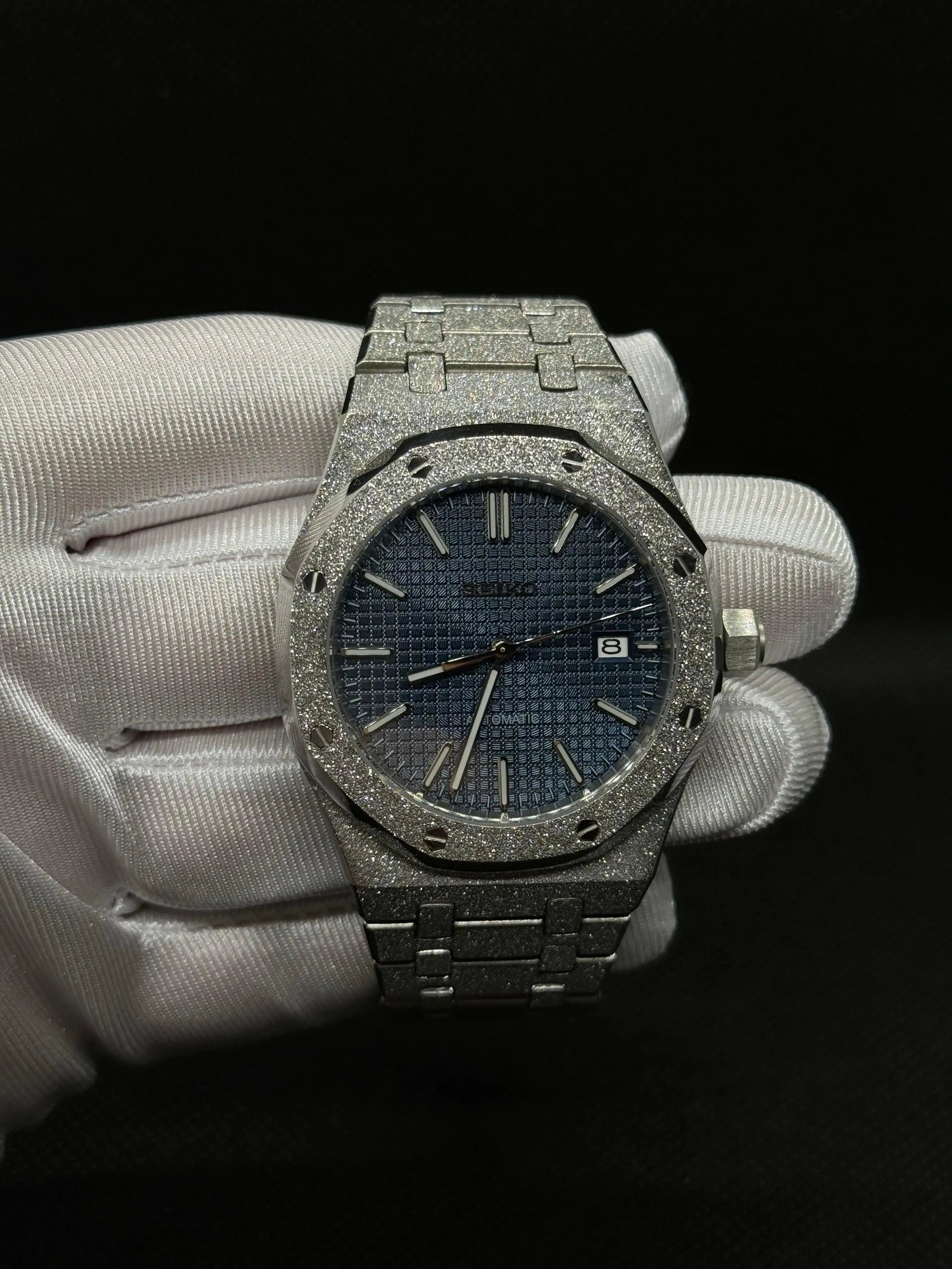 SEIKOAK brillante bleue - Montre personnalisée Time2Seiko