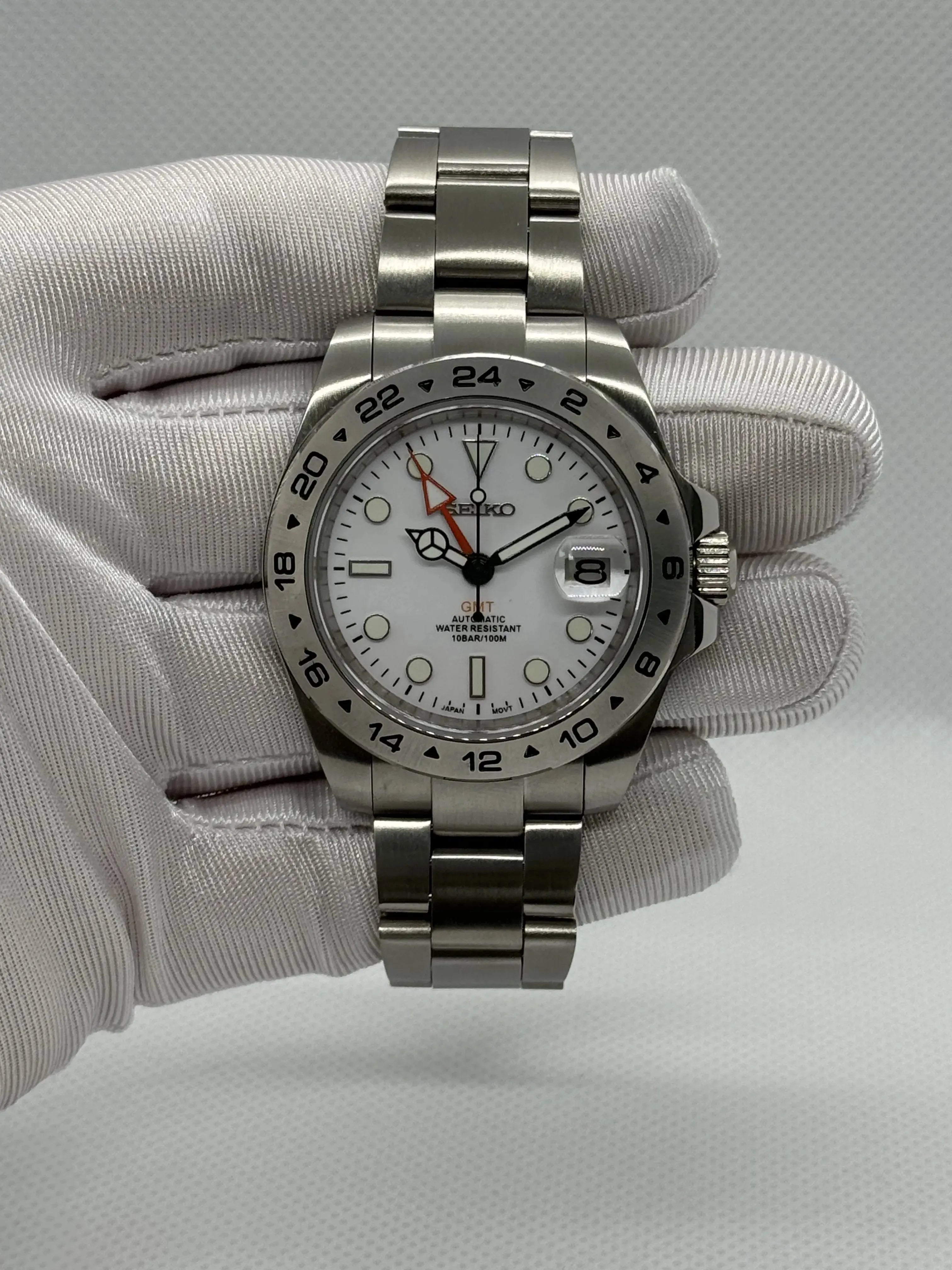 SEIKO GMT White - Montre personnalisée Time2Seiko