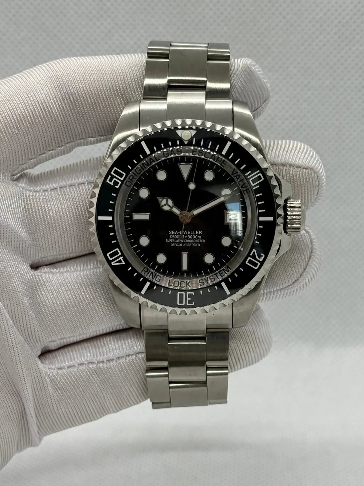Montre mod Ghost King noire cadran et boîtier full black, vue de face