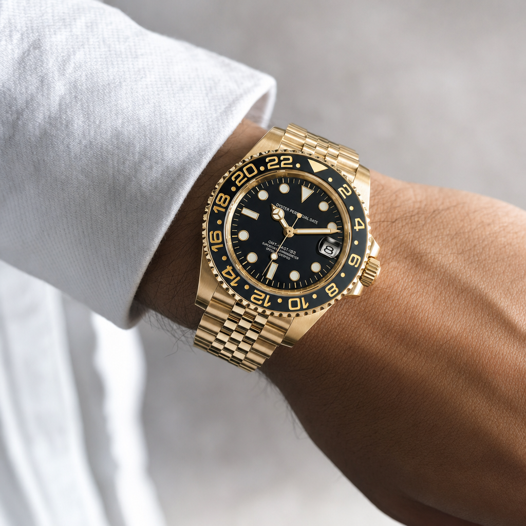 Montre Seiko mod SEIKOMARINER or zombie portée au poignet — Time2Seiko