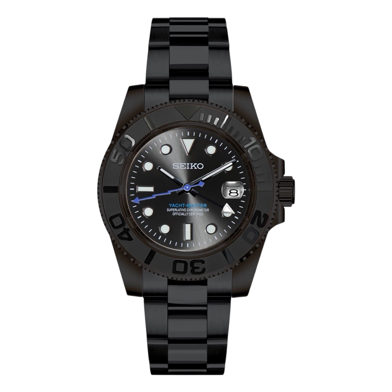 Montre Seiko Mod SEIKO GMT black edition - Time2Seiko