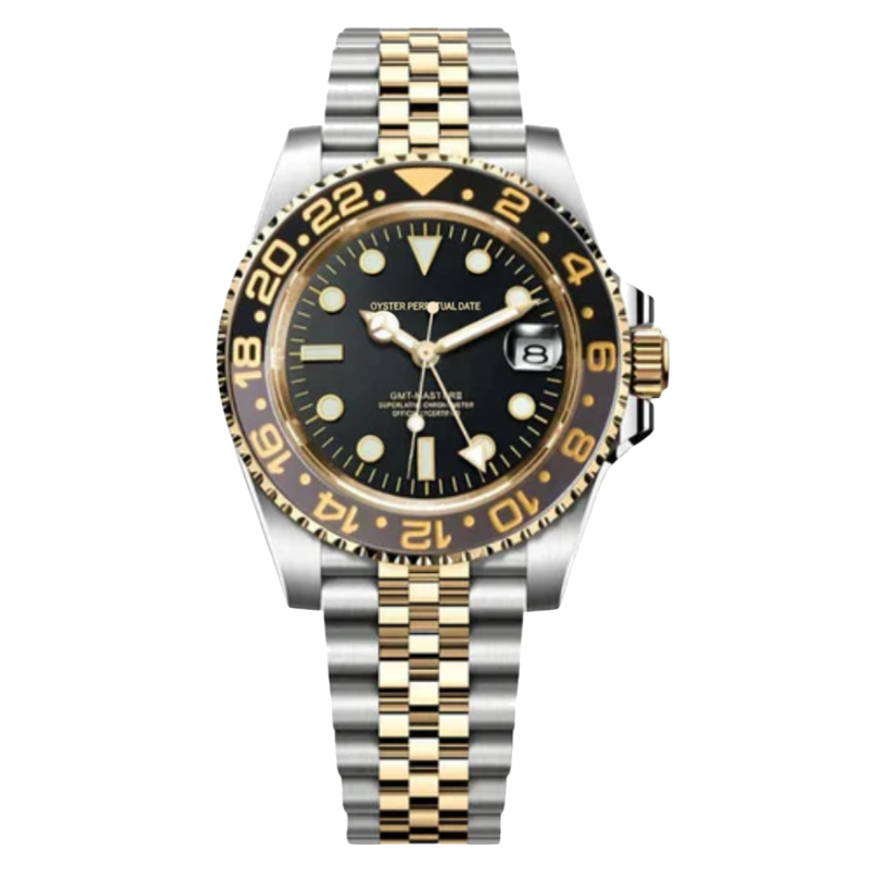 Montre Seiko mod SEIKO GMT zombie, sur fond blanc — Time2Seiko