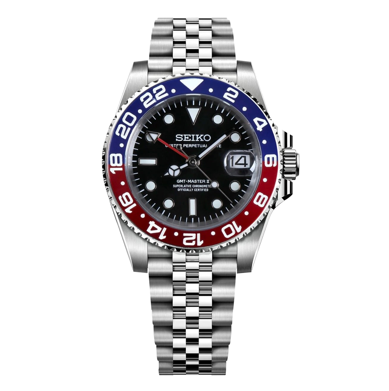 Montre Seiko Mod SEIKO GMT pepsi - Time2Seiko