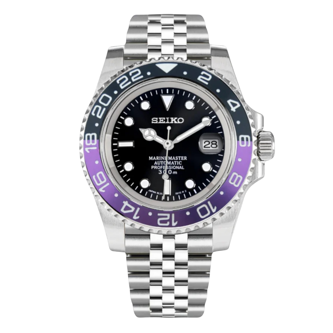 Montre Seiko Mod SEIKO GMT violet - Time2Seiko