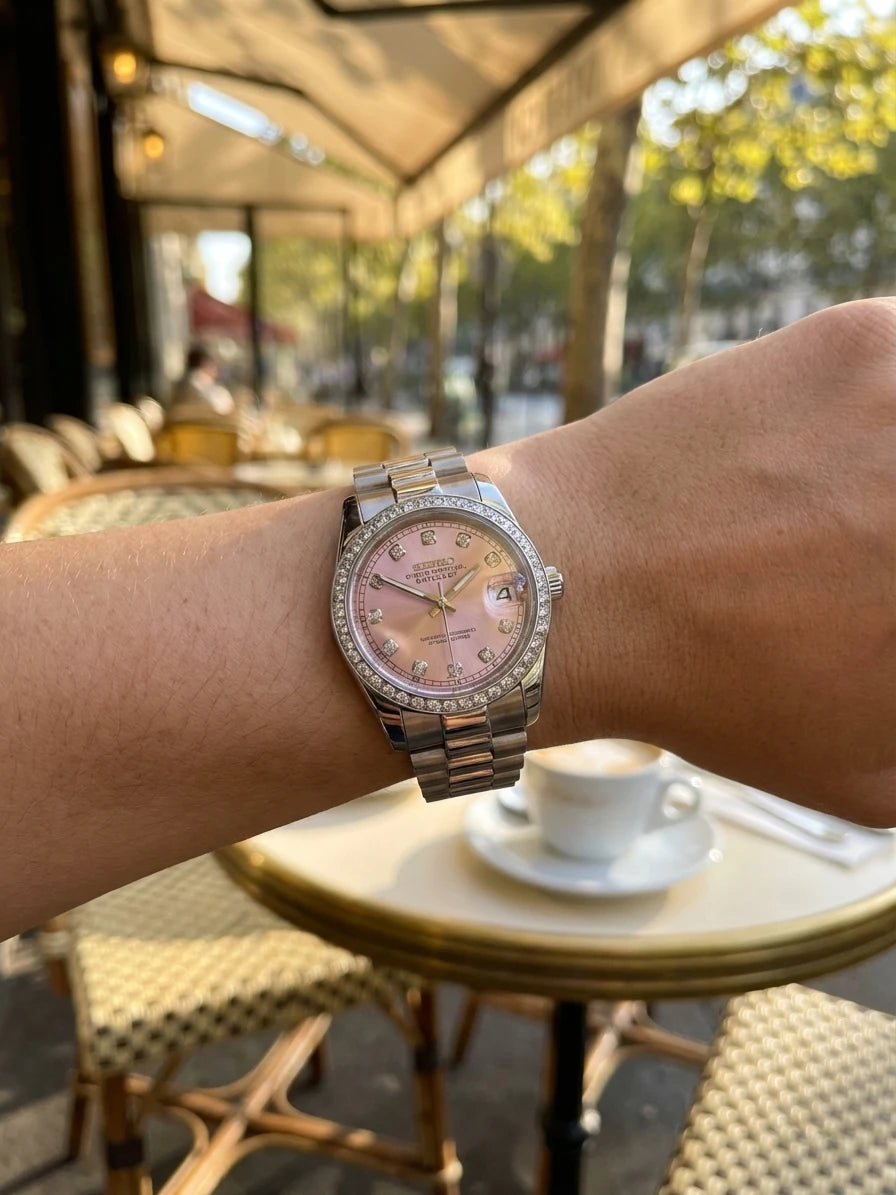 SEIKOJUST rose femme portée au poignet - Time2Seiko