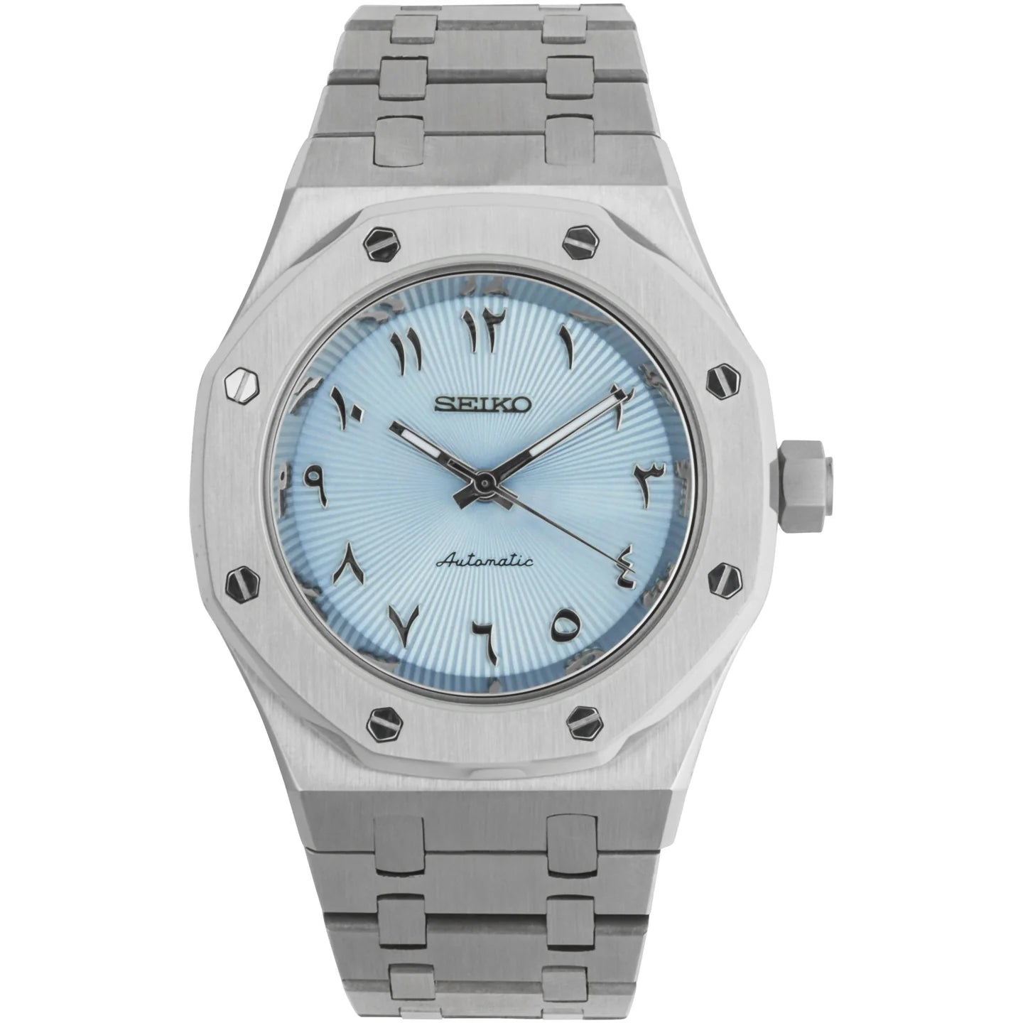 Montre Seiko Mod SEIKOAK bleu glacier arabic - Time2Seiko