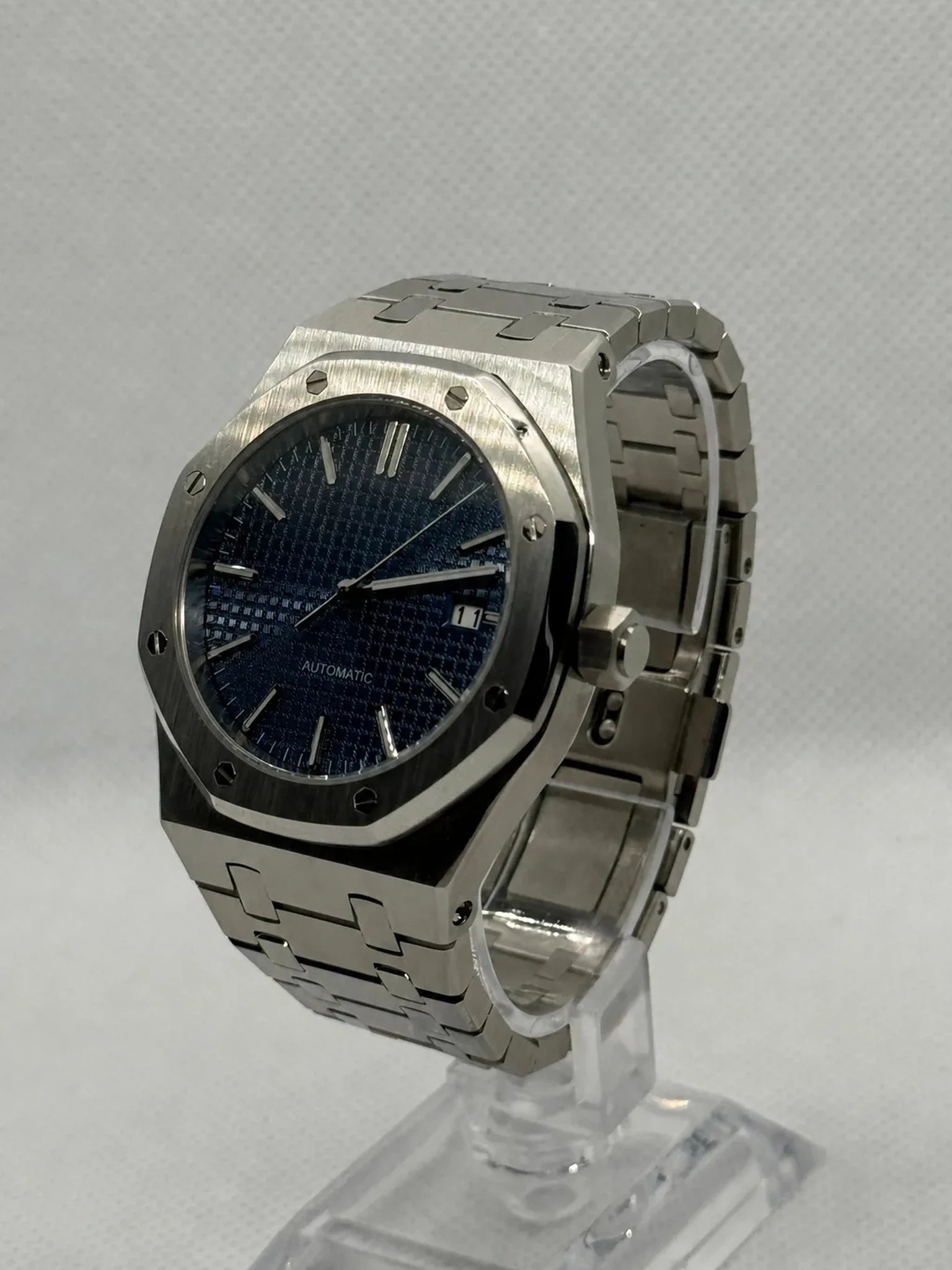 Montre Seiko mod SEIKOAK bleue, vue 3 — Time2Seiko