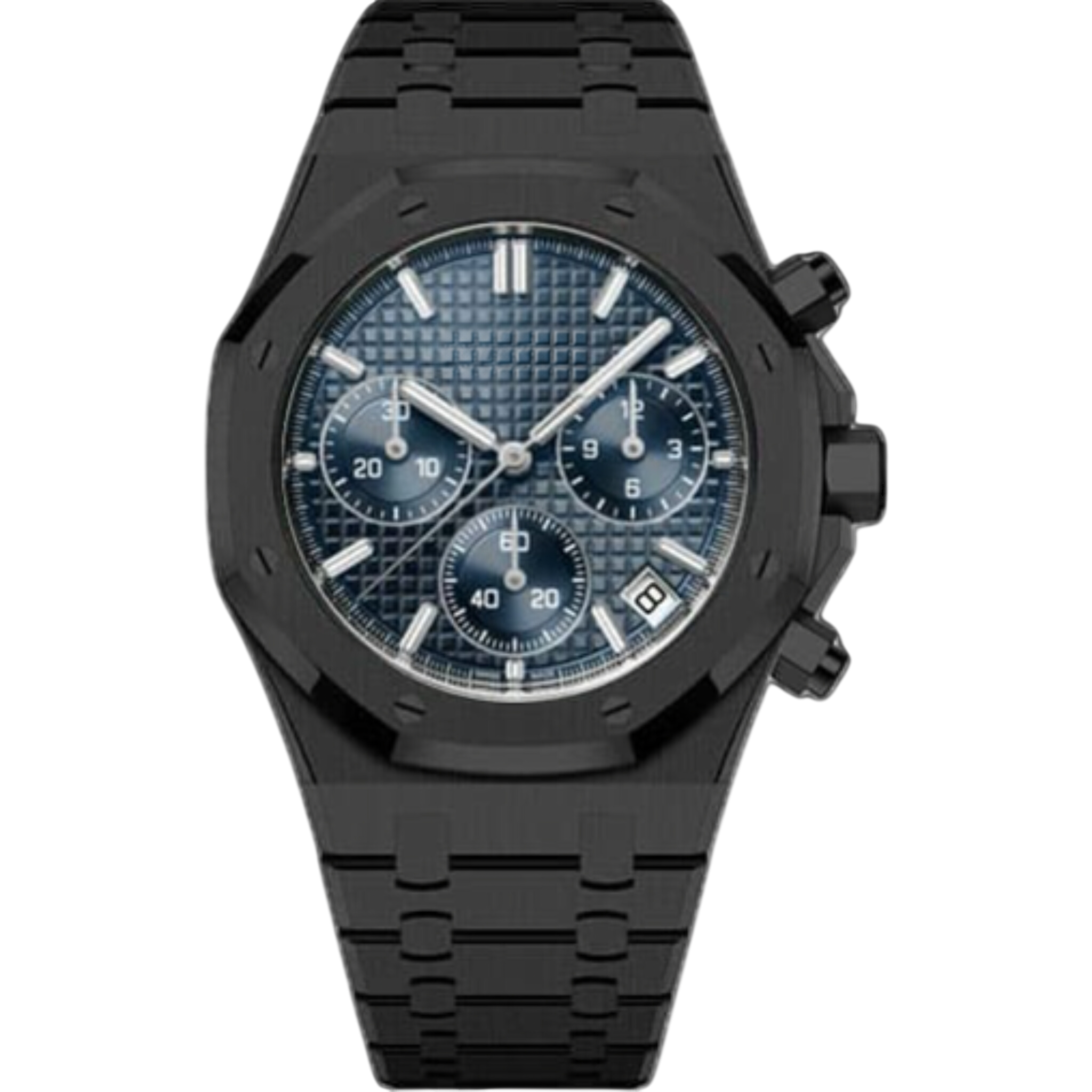 Montre Seiko mod SEIKOAK cobalt, vue de face — Time2Seiko
