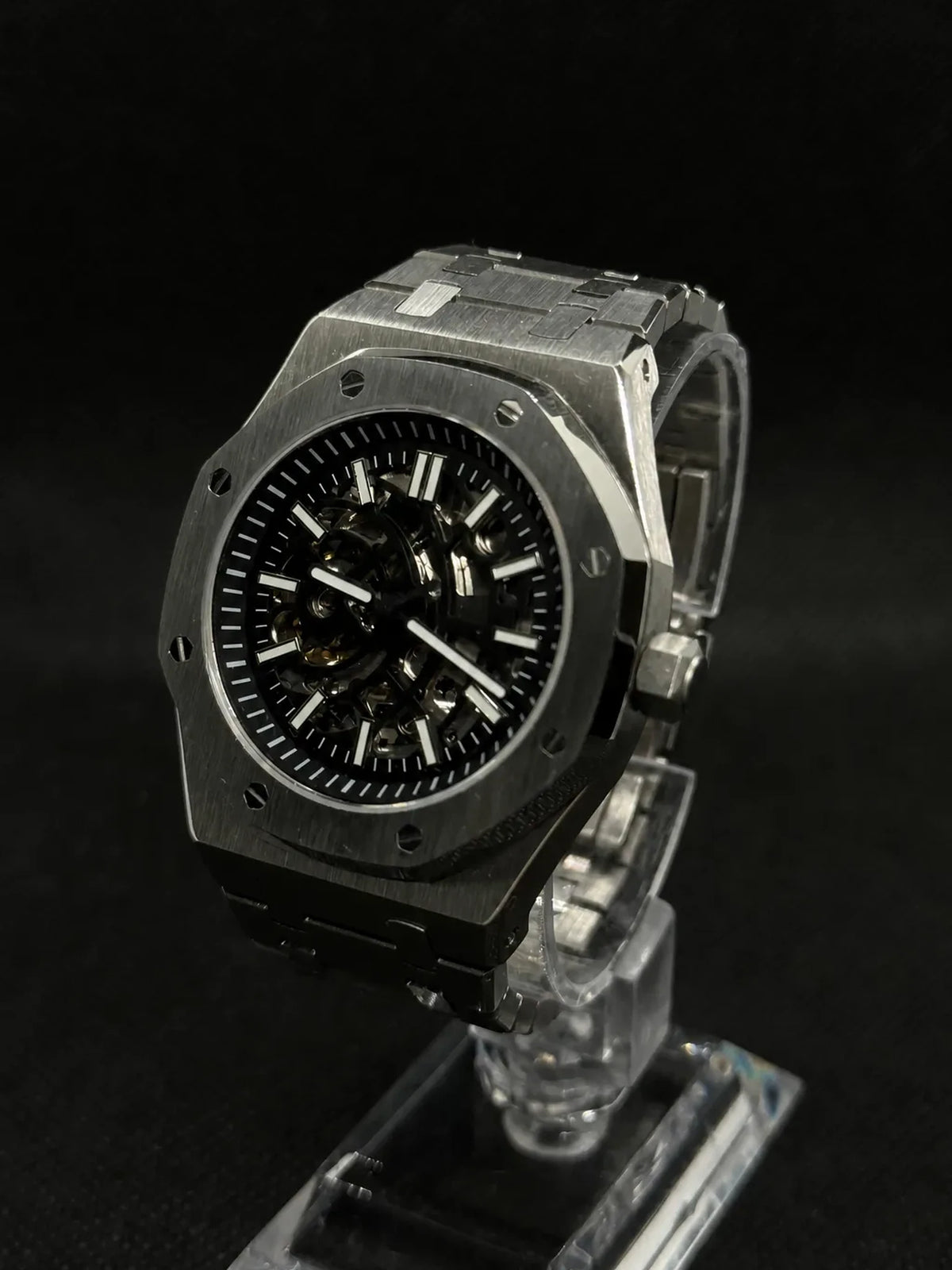 Montre Seiko mod SEIKOAK Skeleton, vue 3 — Time2Seiko