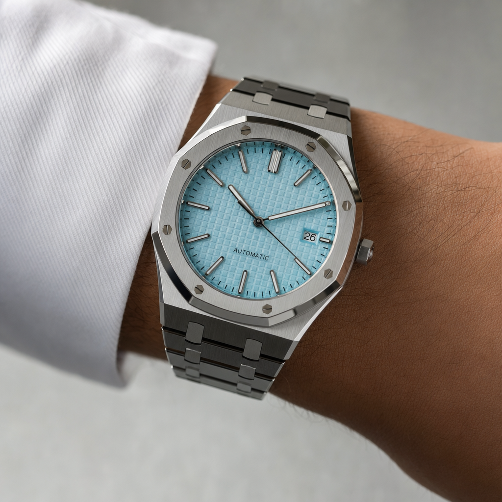 Montre Seiko mod SEIKOAK Tiffany portée au poignet — Time2Seiko