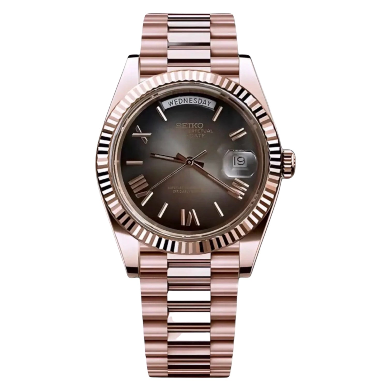 Montre Seiko Mod SEIKODATE chocolat II - Time2Seiko