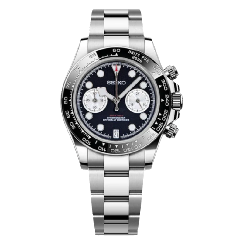 Montre Seiko Mod SEIKODOR chrono noire - Time2Seiko