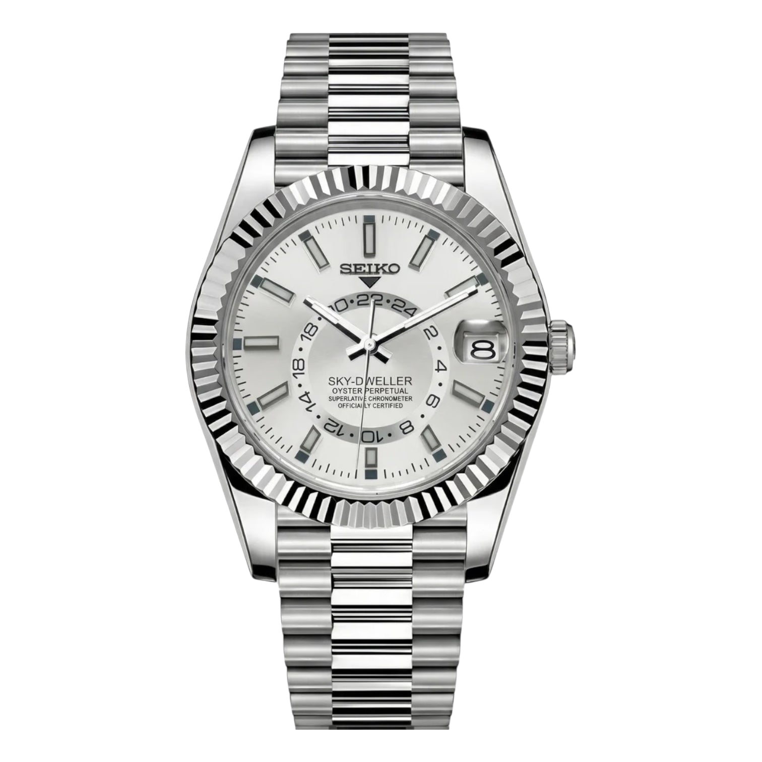 Montre Seiko Mod SEIKODWELLER blanche II - Time2Seiko