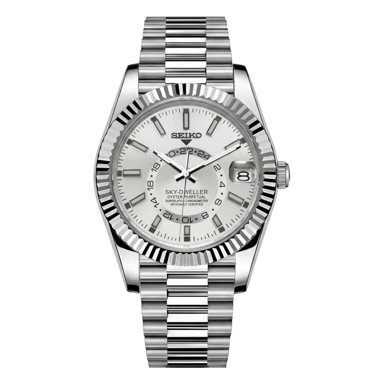 Montre Seiko Mod SEIKODWELLER blanche II - Time2Seiko