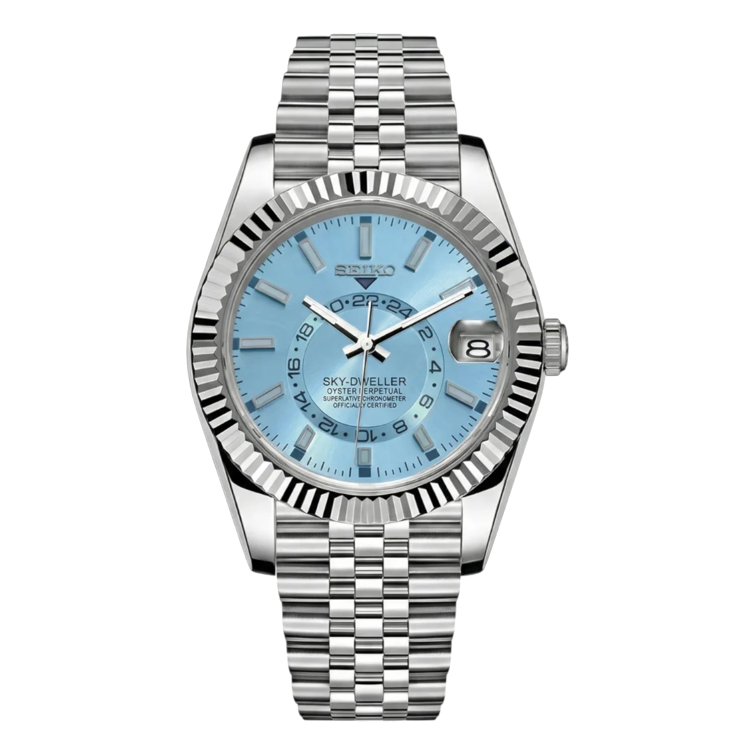 Montre Seiko Mod SEIKODWELLER bleu glacier II - Time2Seiko