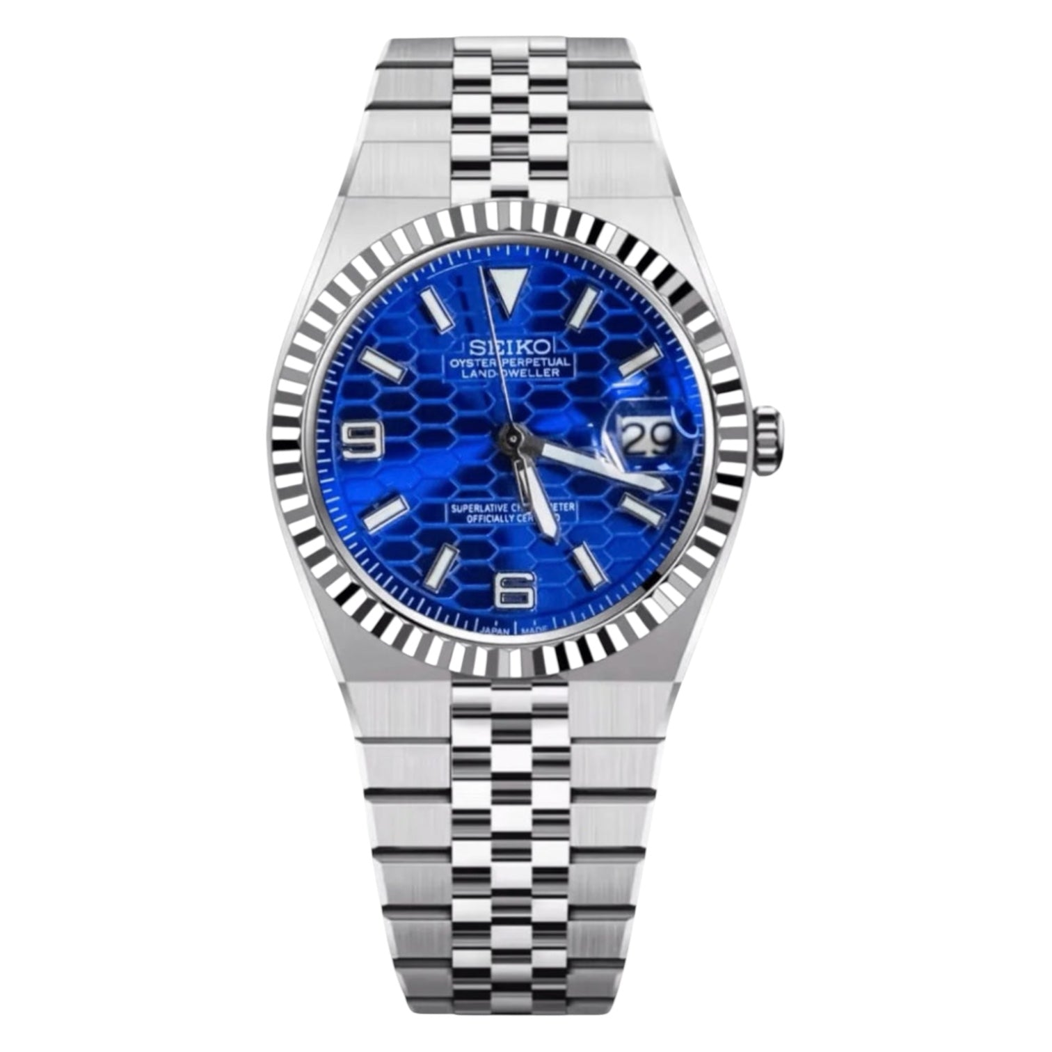 Montre Seiko Mod SEIKODWELLER bleue - Time2Seiko
