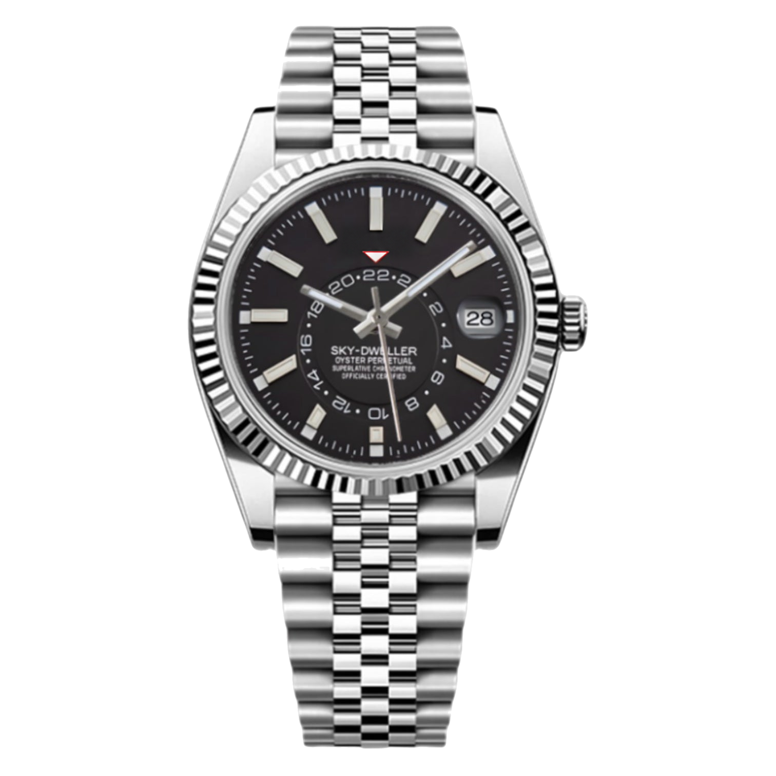 Montre Seiko mod SEIKODWELLER noire, sur fond blanc — Time2Seiko